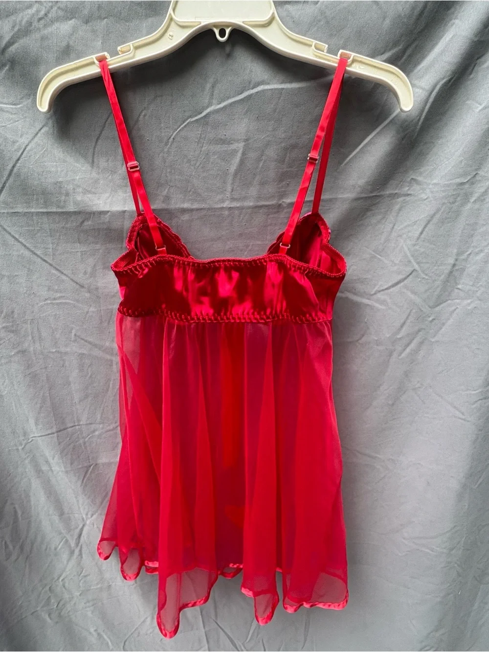 Vintage Lingerie Babydoll Top with Heart Embroidery Inner Most by Sears